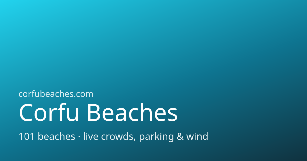 Corfu Beaches Map – live crowds, parking & wind